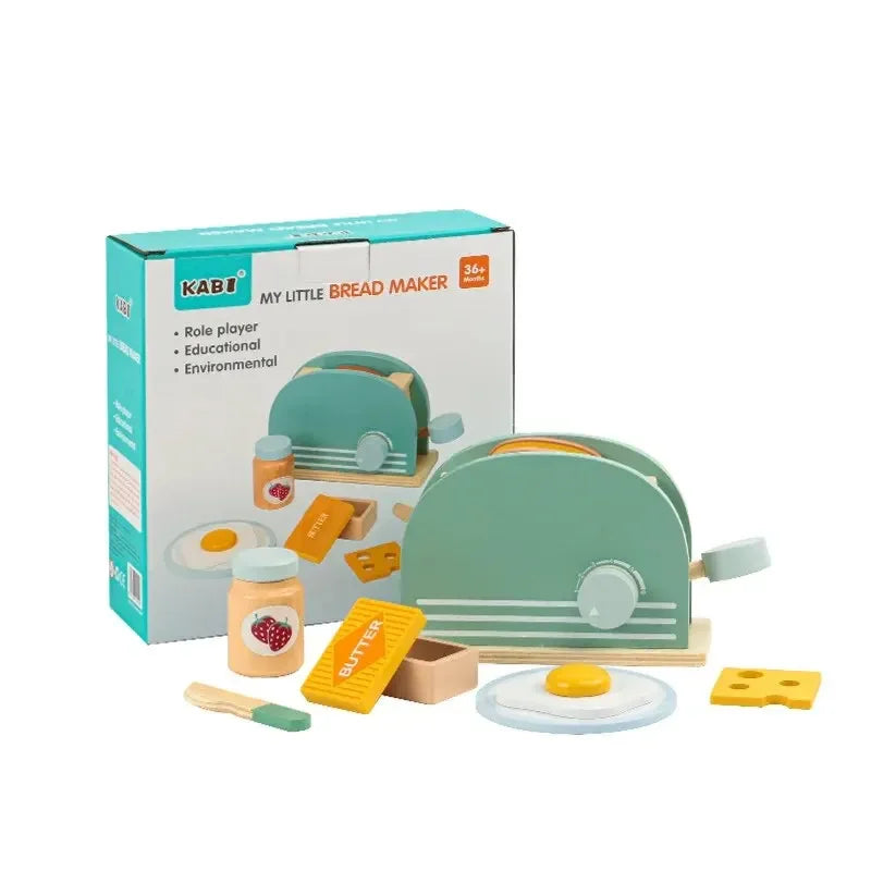 Wooden Toaster Toy Set