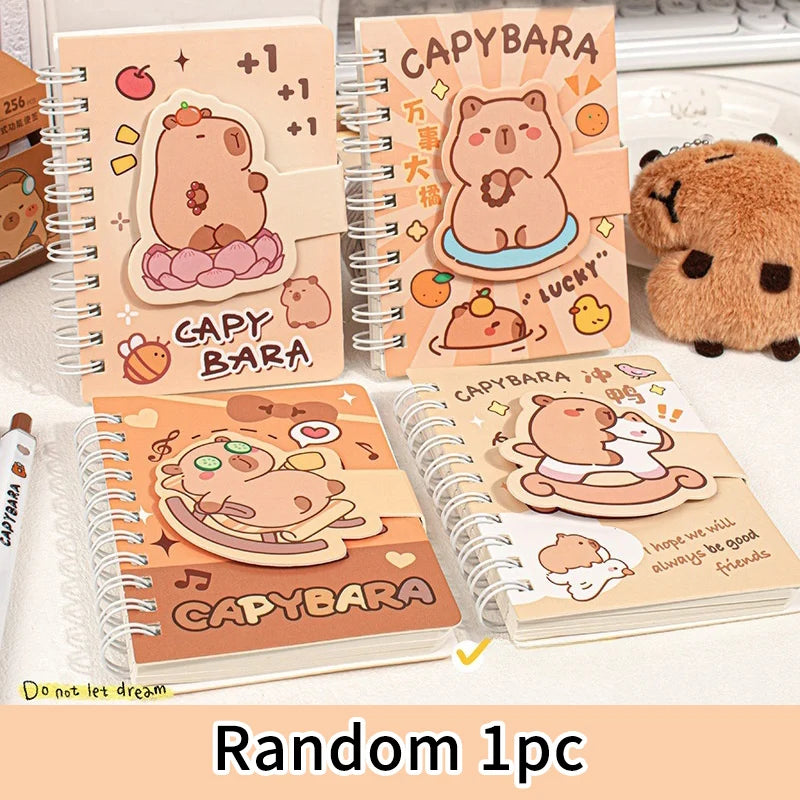 Kawaii  Spiral Notebook – A7 Mini Cartoon Journal