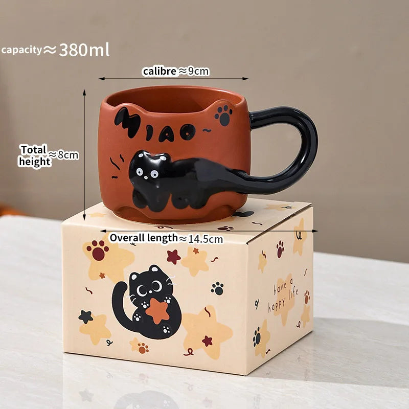 Stacking Cat Ceramic Mug