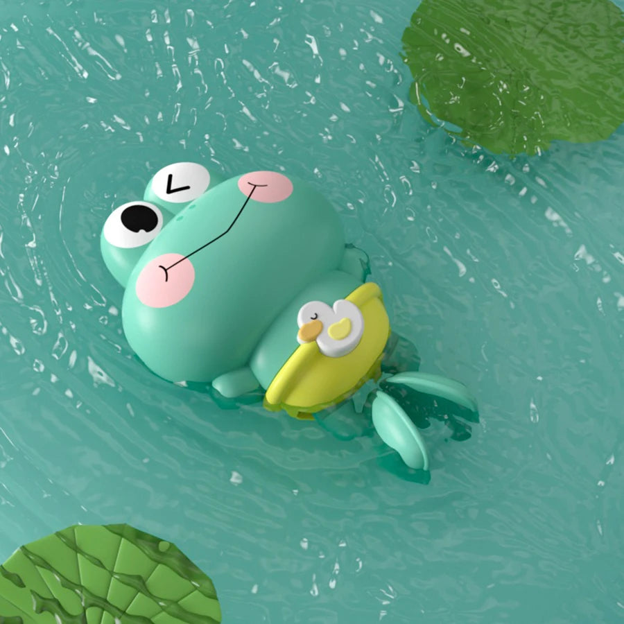 Wind-Up Swimming Frog Bath Toy