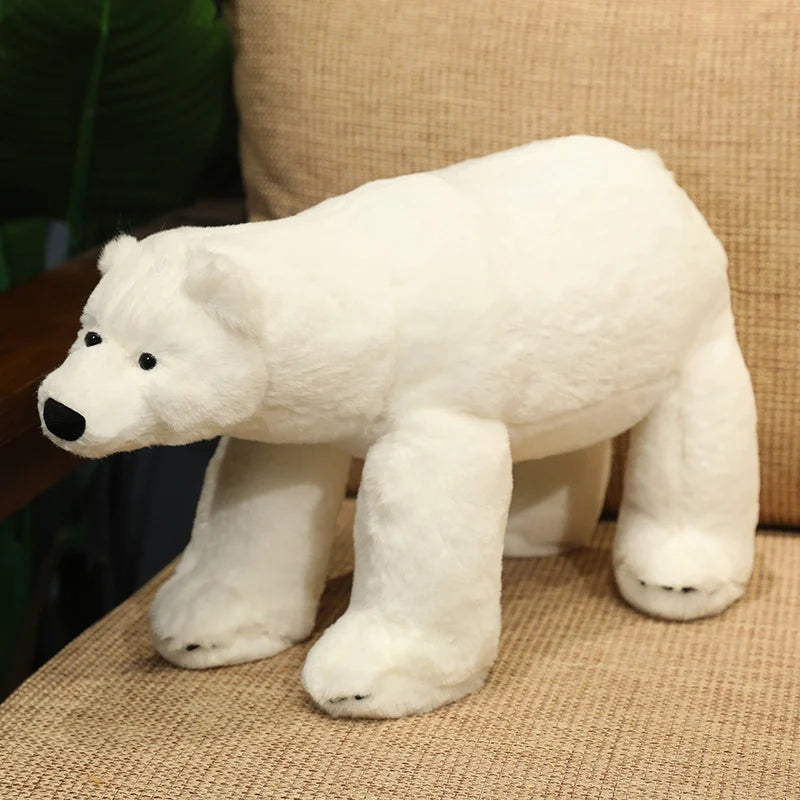 White Polar Bear Plush Pillow