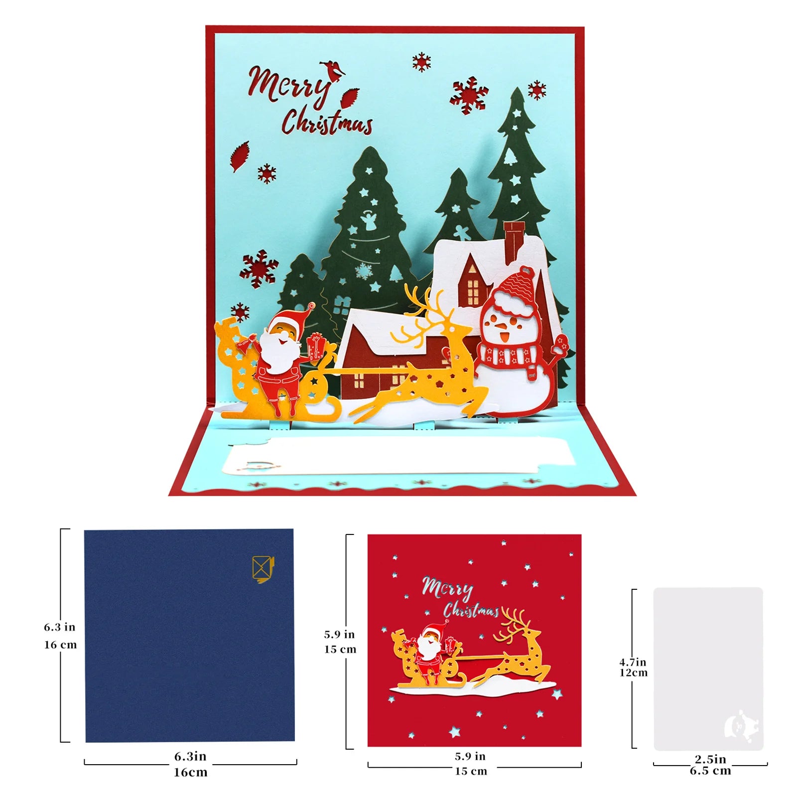 Autocollants de cartes de joyeux Noël découpés au laser, cartes pop-up, arbre de Noël, cadeau d'hiver, décoration de nouvel an, cartes de vministériels x