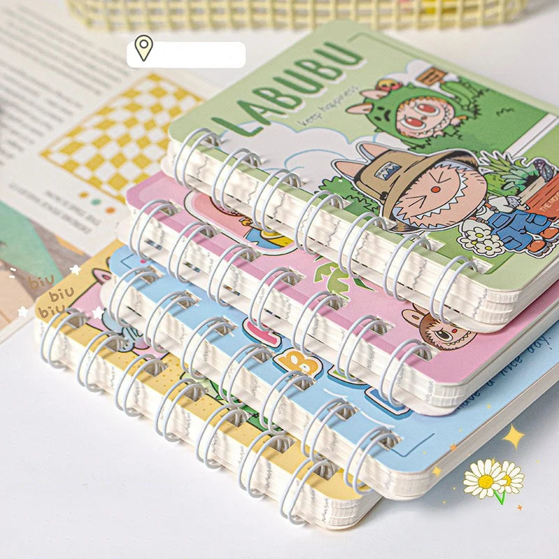 Kawaii  Spiral Notebook – A7 Mini Cartoon Journal