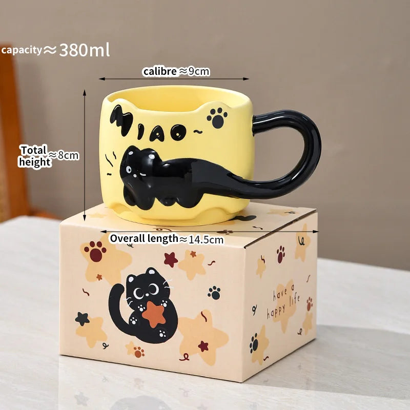 Stacking Cat Ceramic Mug