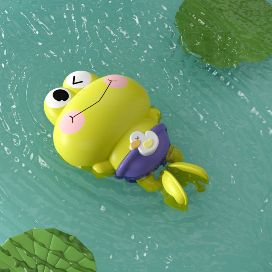 Wind-Up Swimming Frog Bath Toy