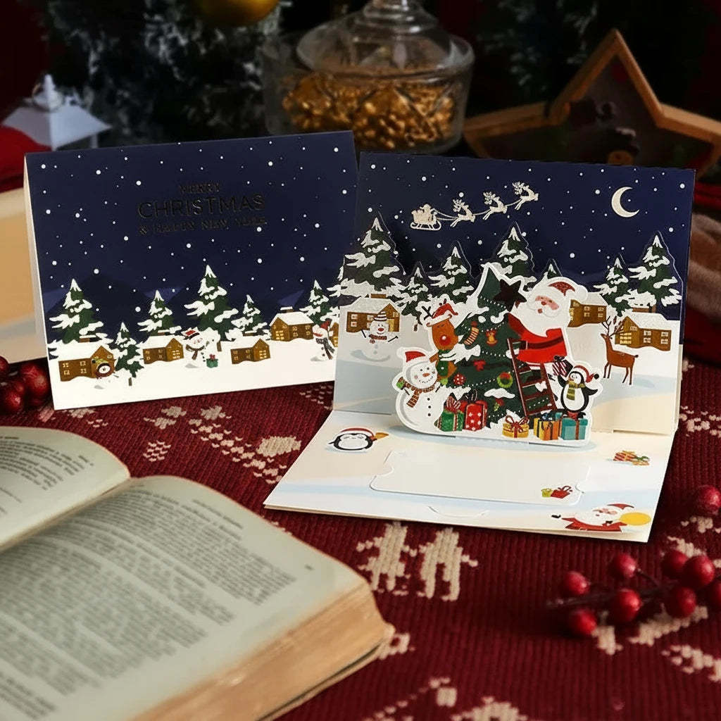 3D Santa Claus Christmas Card
