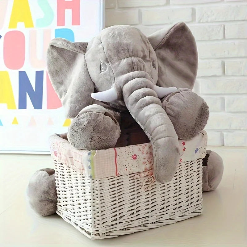 Soft Elephant Plush Pillow – 40cm