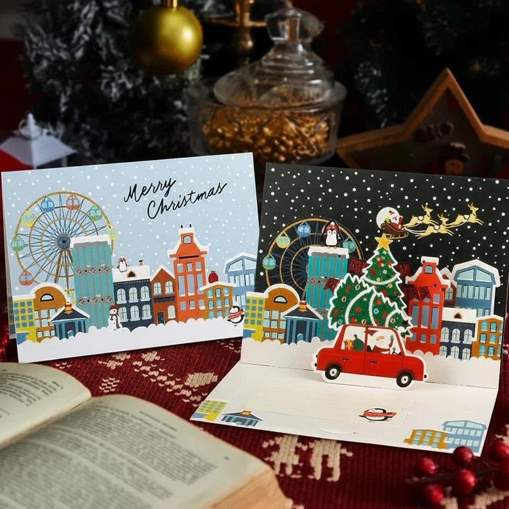 3D Santa Claus Christmas Card