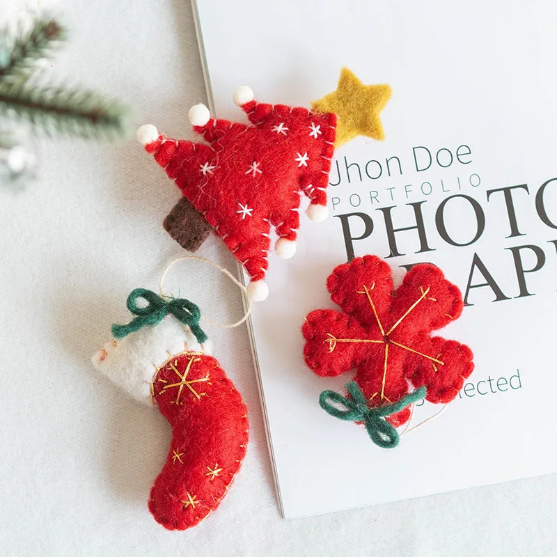 Handmade Wool Felt Christmas Ornaments