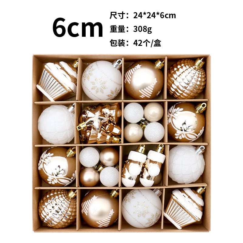 Christmas Tree Ornaments – Red, Gold & Green Set