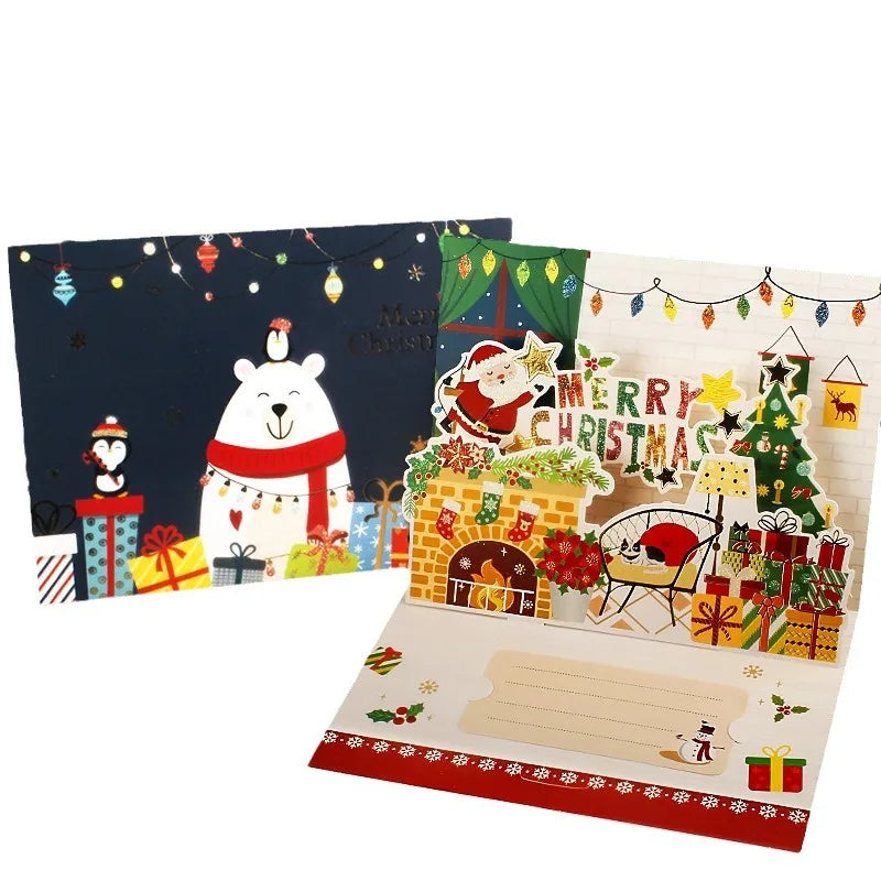 3D Santa Claus Christmas Card
