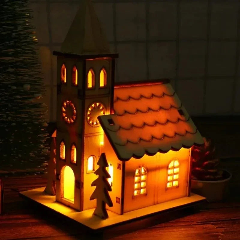 Wooden LED Christmas House