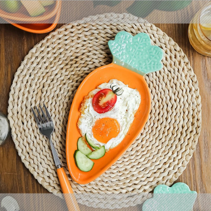 Carrot-Shaped Ceramic Bowl
