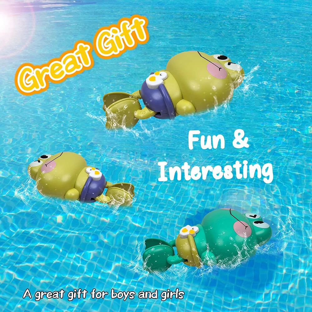 Wind-Up Swimming Frog Bath Toy