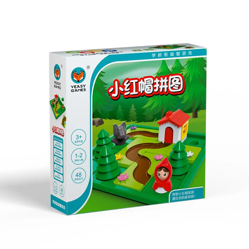 Little Red Riding Hood Hide & Seek Logic Board Game – Educational Puzzle for Kids