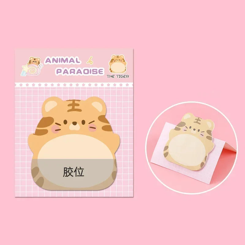 Cute Animal Sticky Notes – Cartoon Memo Pad Set (20 Sheets)