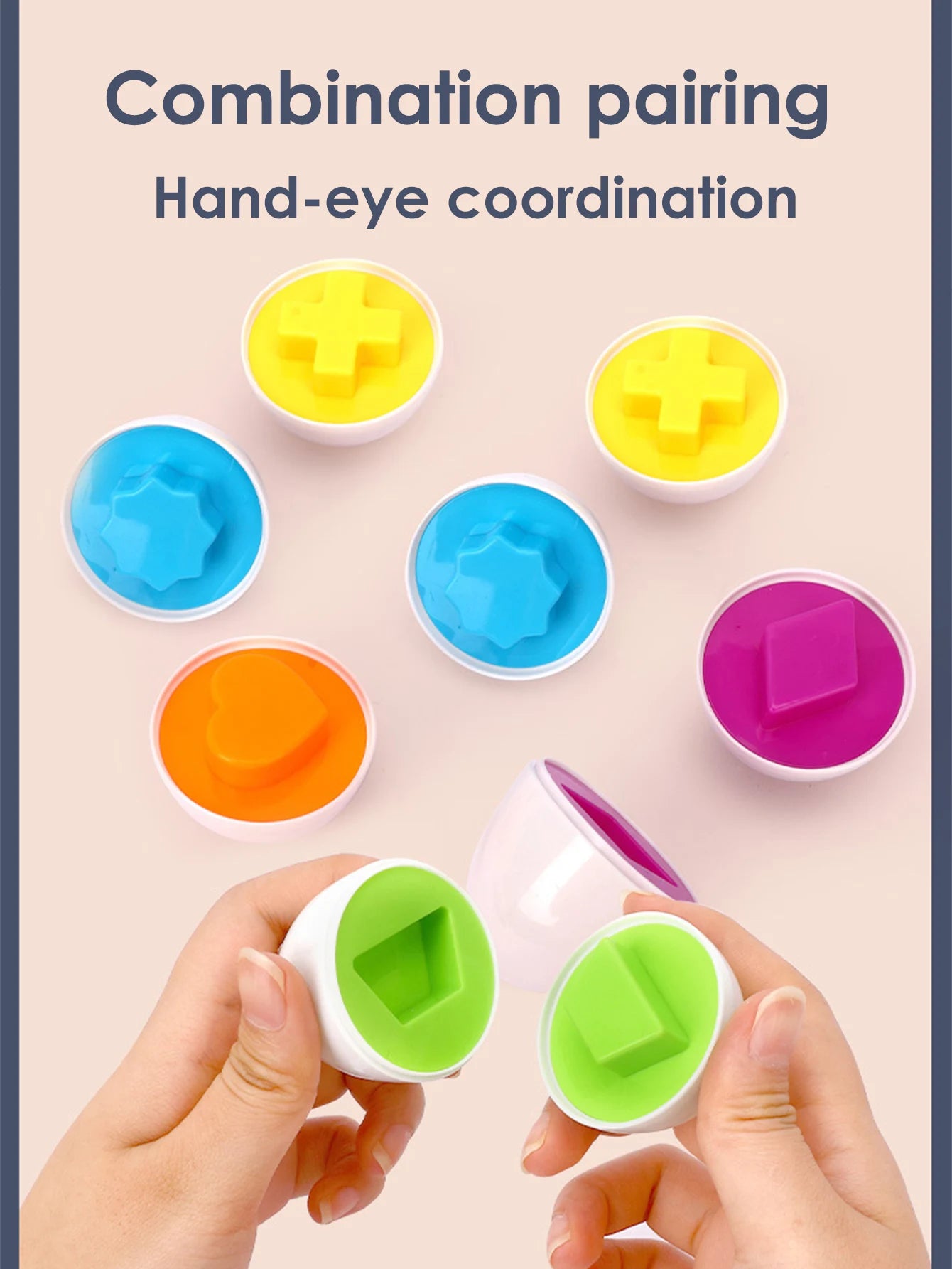Smart Egg Matching Toy – Montessori Color & Shape Recognition Eggs (6 Pieces)