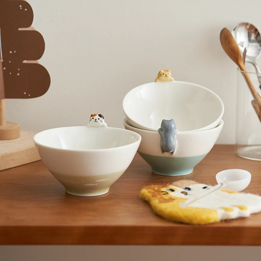 Cute Cat Decorative Ceramic Bowl