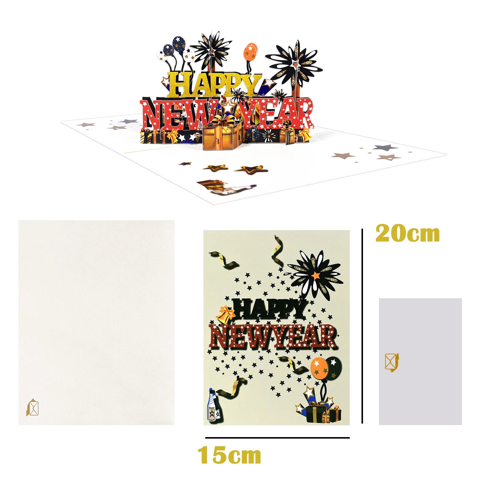 Autocollants de cartes de joyeux Noël découpés au laser, cartes pop-up, arbre de Noël, cadeau d'hiver, décoration de nouvel an, cartes de vministériels x