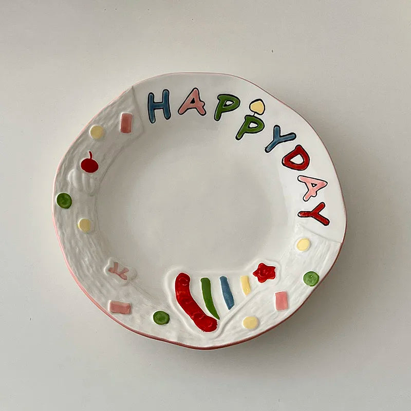 Hand-Painted Ceramic Plate