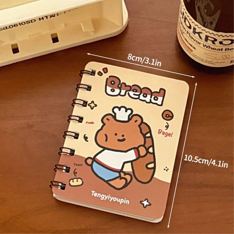 Kawaii  Spiral Notebook – A7 Mini Cartoon Journal