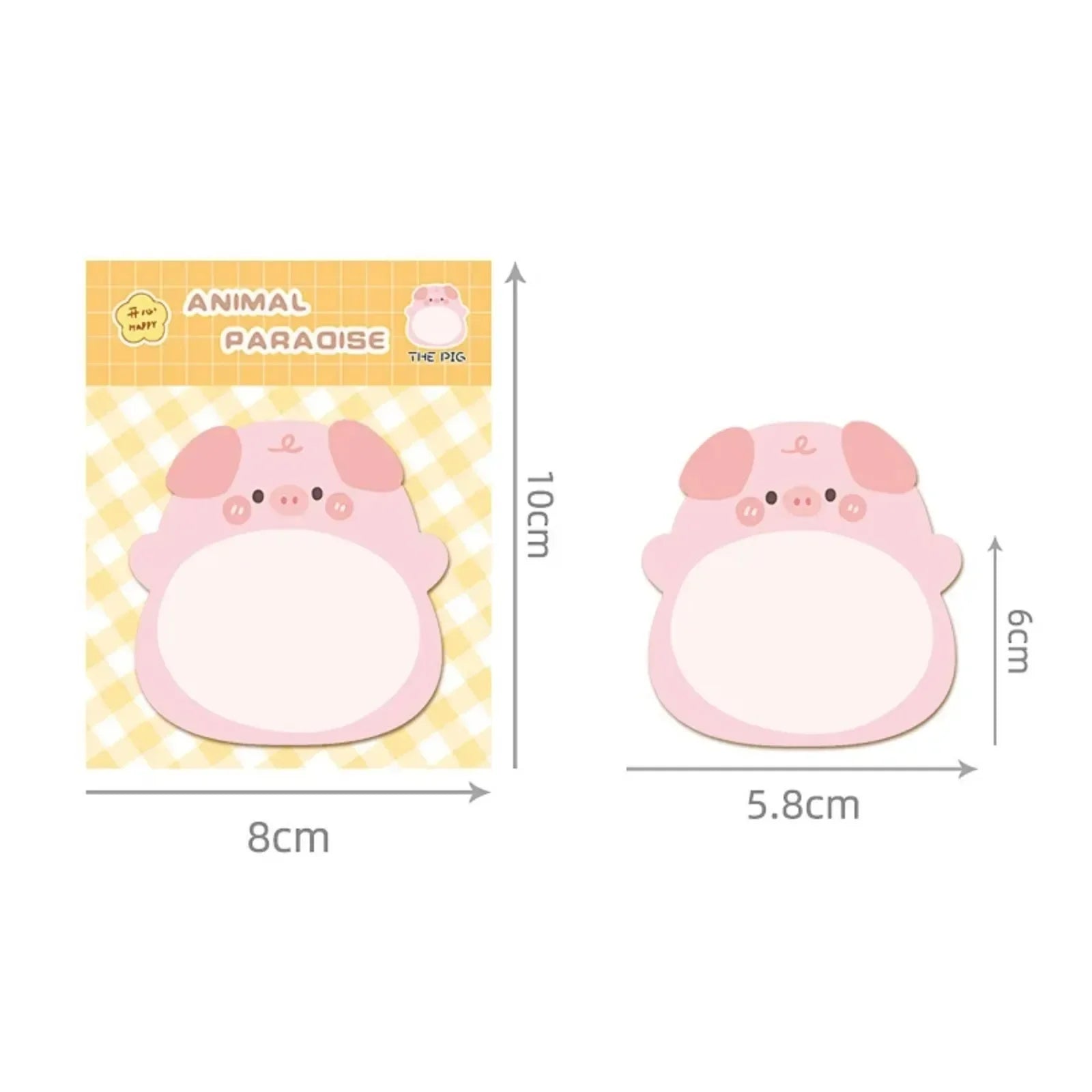 Cute Animal Sticky Notes – Cartoon Memo Pad Set (20 Sheets)