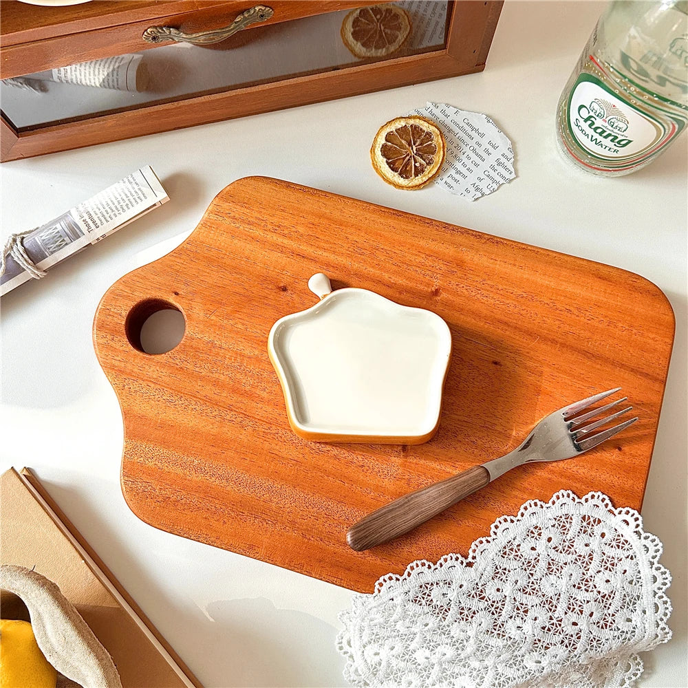 Soucoupe à sushi japonaise en céramique, mini assiette mignonne en forme de pain, vaisselle