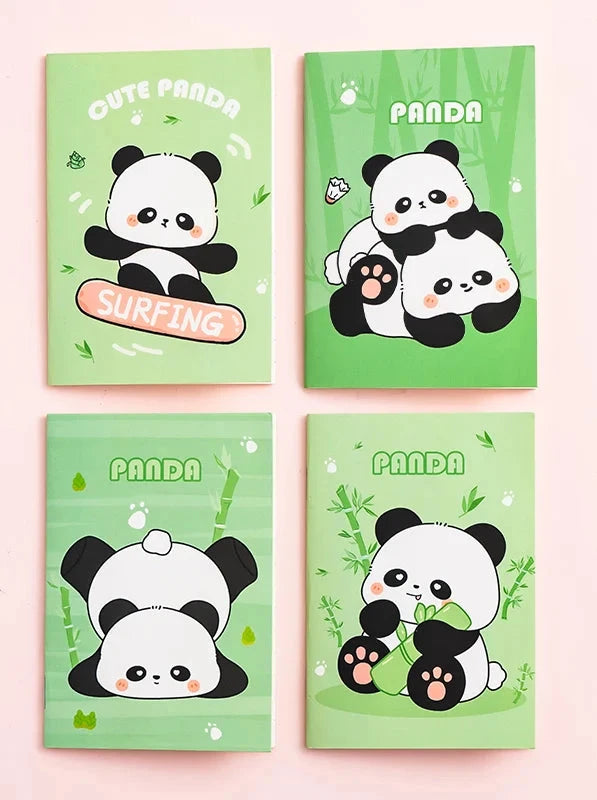 Mini Pocket Notebook – Cute Cartoon Memo Pad (4 Books / 1 Piece)
