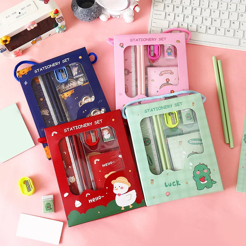 Cute 6-Piece School Supplies Kit for Kids