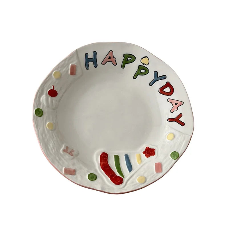 Hand-Painted Ceramic Plate