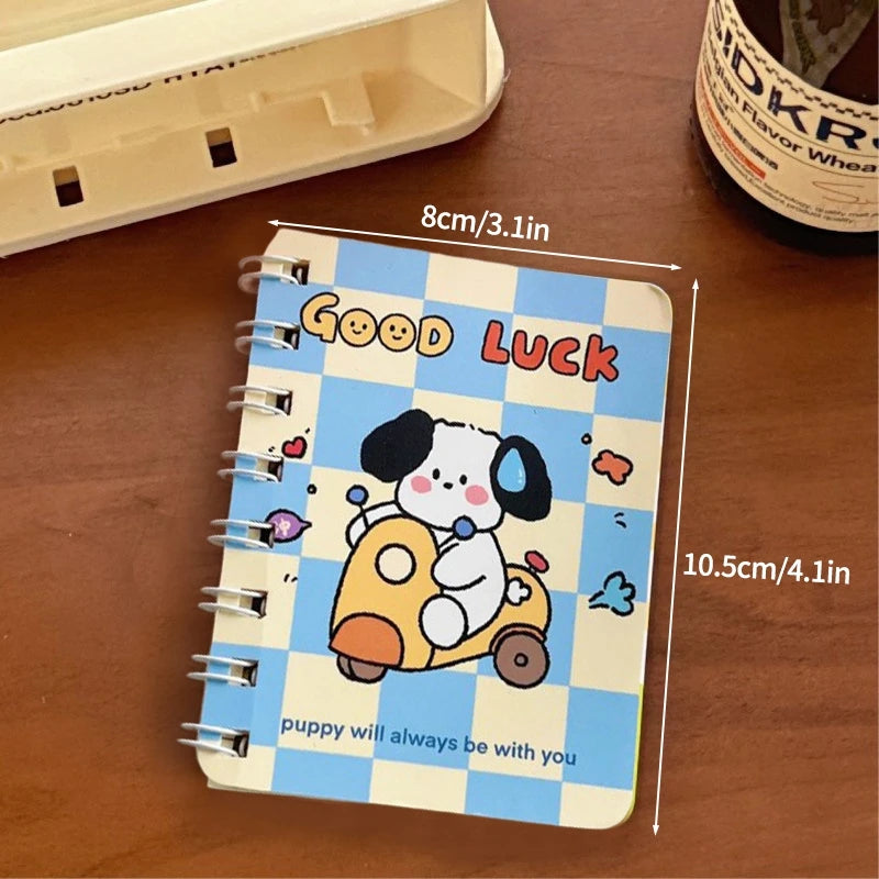Kawaii  Spiral Notebook – A7 Mini Cartoon Journal