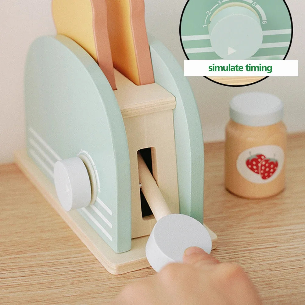 Wooden Toaster Toy Set