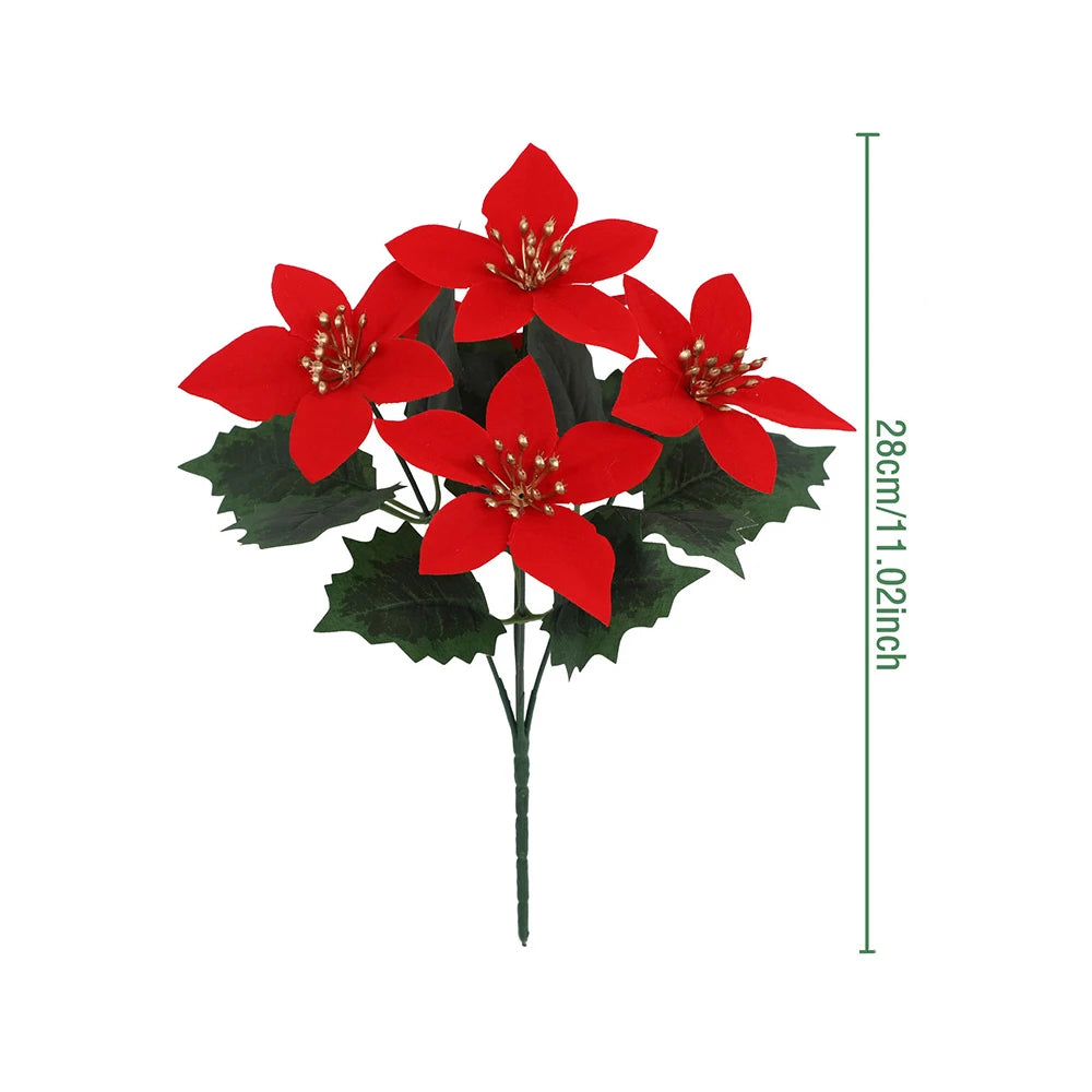 Glitter Christmas Poinsettia