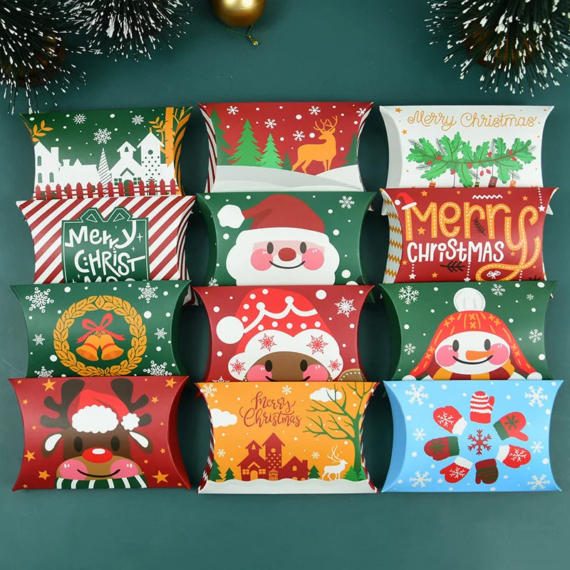 Christmas Pillow Candy Boxes – 12/24pcs