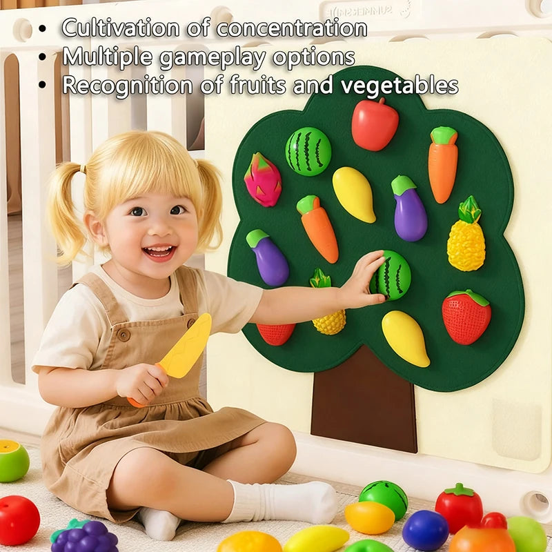 Felt Food Board Toy – Montessori Fine Motor & Early Learning Playset for Toddlers