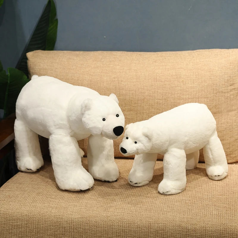 White Polar Bear Plush Pillow