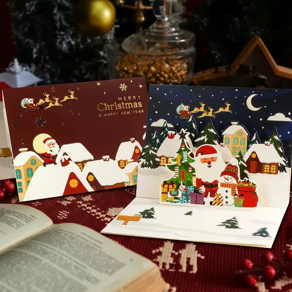 3D Santa Claus Christmas Card