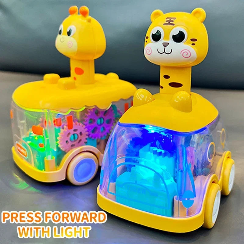 Press & Go Gear Car Toy – Light-Up Inertial Vehicle for Toddlers (Ages 1–5)