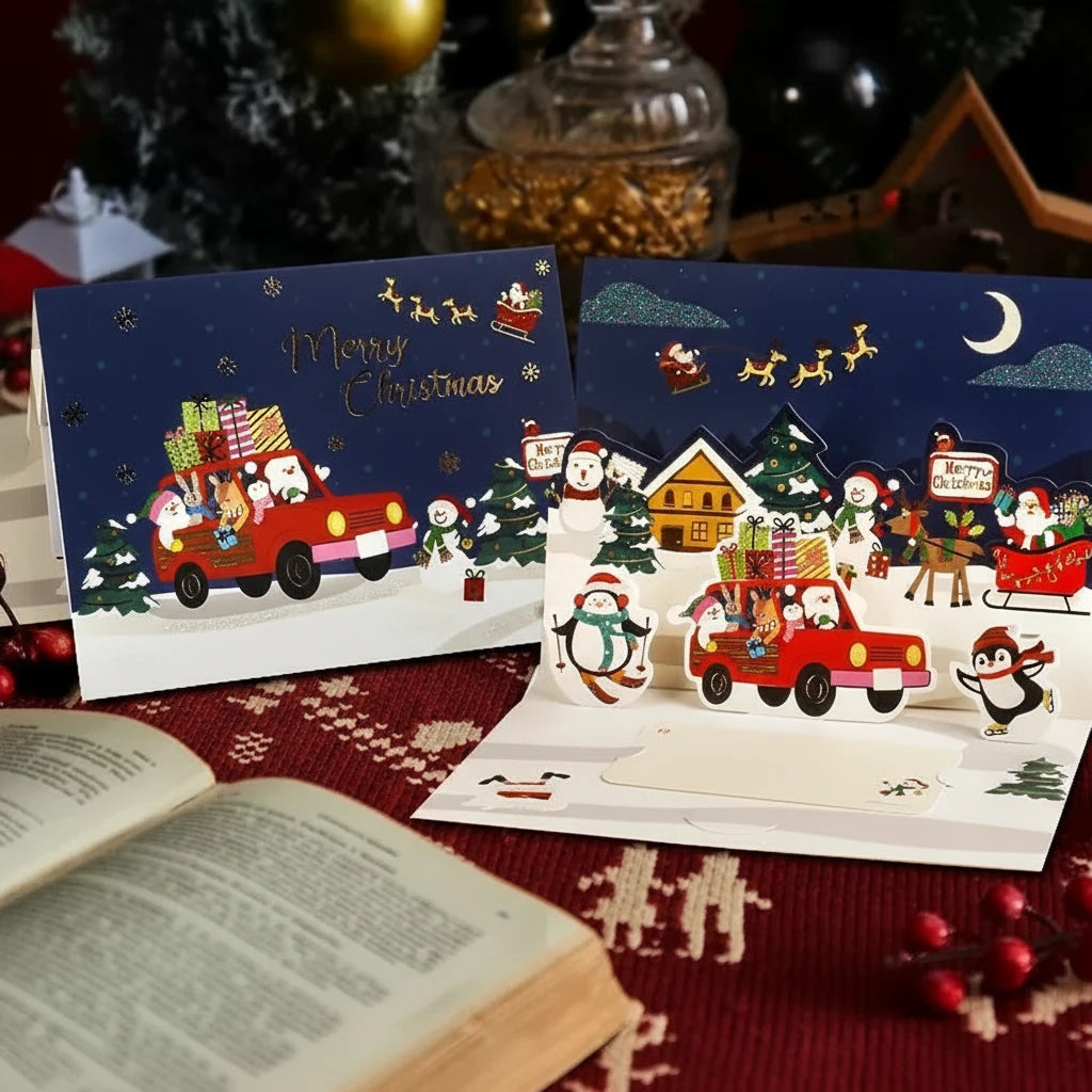 3D Santa Claus Christmas Card