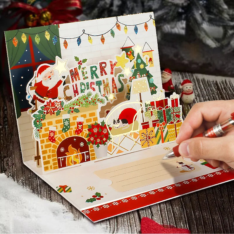 3D Santa Claus Christmas Card