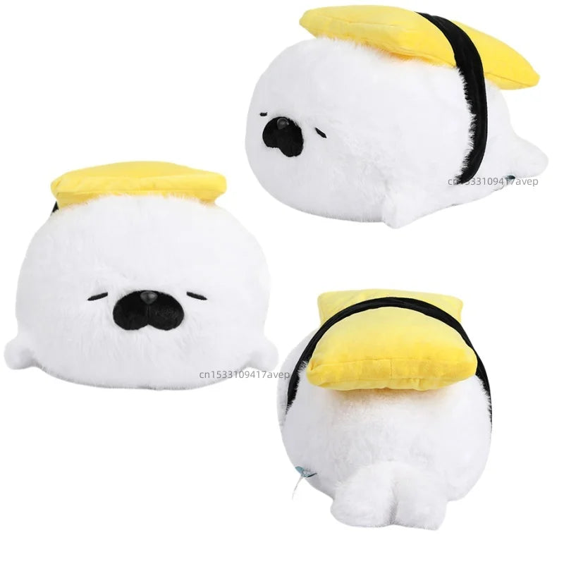 Coussin en peluche de sceau de sushi mignon pour enfants, Kanter marin réaliste, ShriAJSoft Butter frit japonais, oreiller en peluche, livraison directe