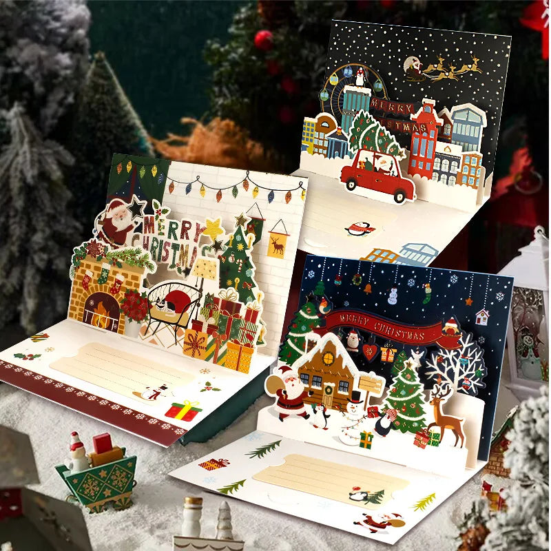 3D Santa Claus Christmas Card