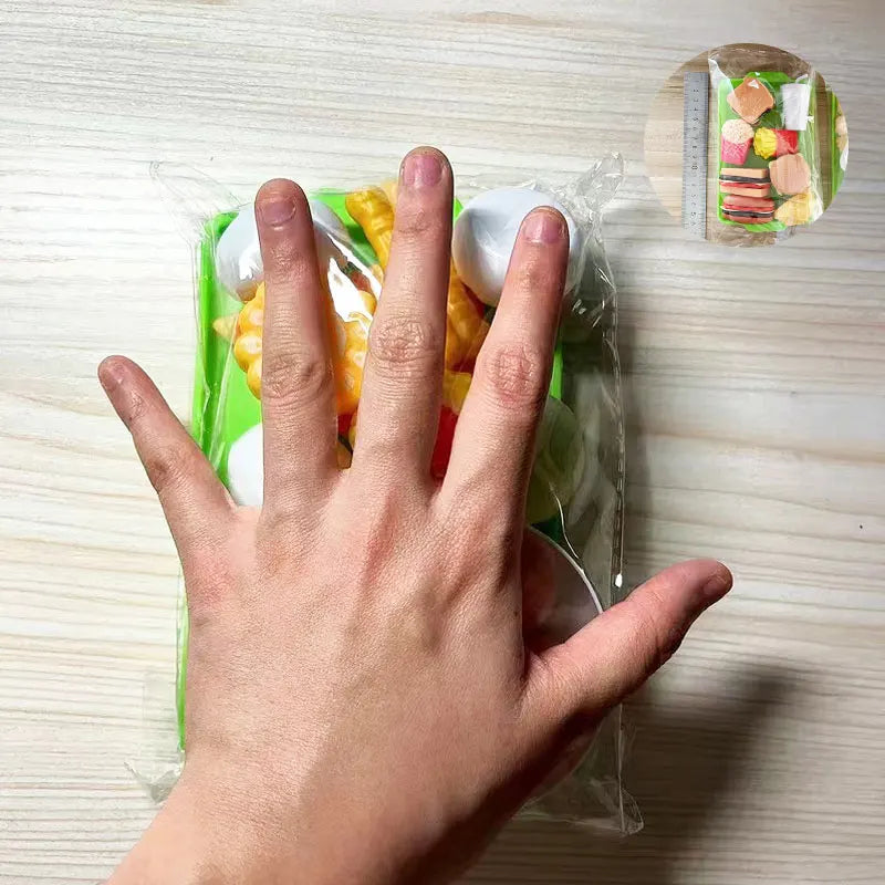 Mini Kitchen Playset – Pretend Food Hamburger & Cookie Toys for Kids