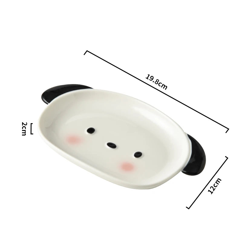 Puppy Ceramic Sushi Plate Set