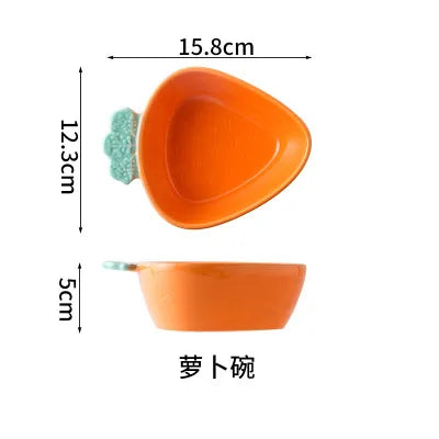 Carrot-Shaped Ceramic Bowl