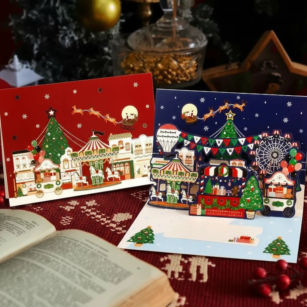 3D Santa Claus Christmas Card